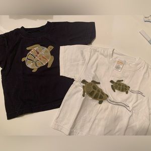 2 - boys turtle t shirts